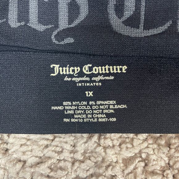 Juicy Couture Intimates Bralette Size 1X XL Black Wireless Comfy Comfort Lounge - Picture 6 of 8